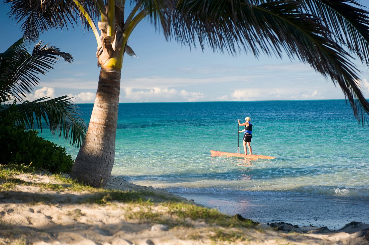 Paddleboarding in Fiji