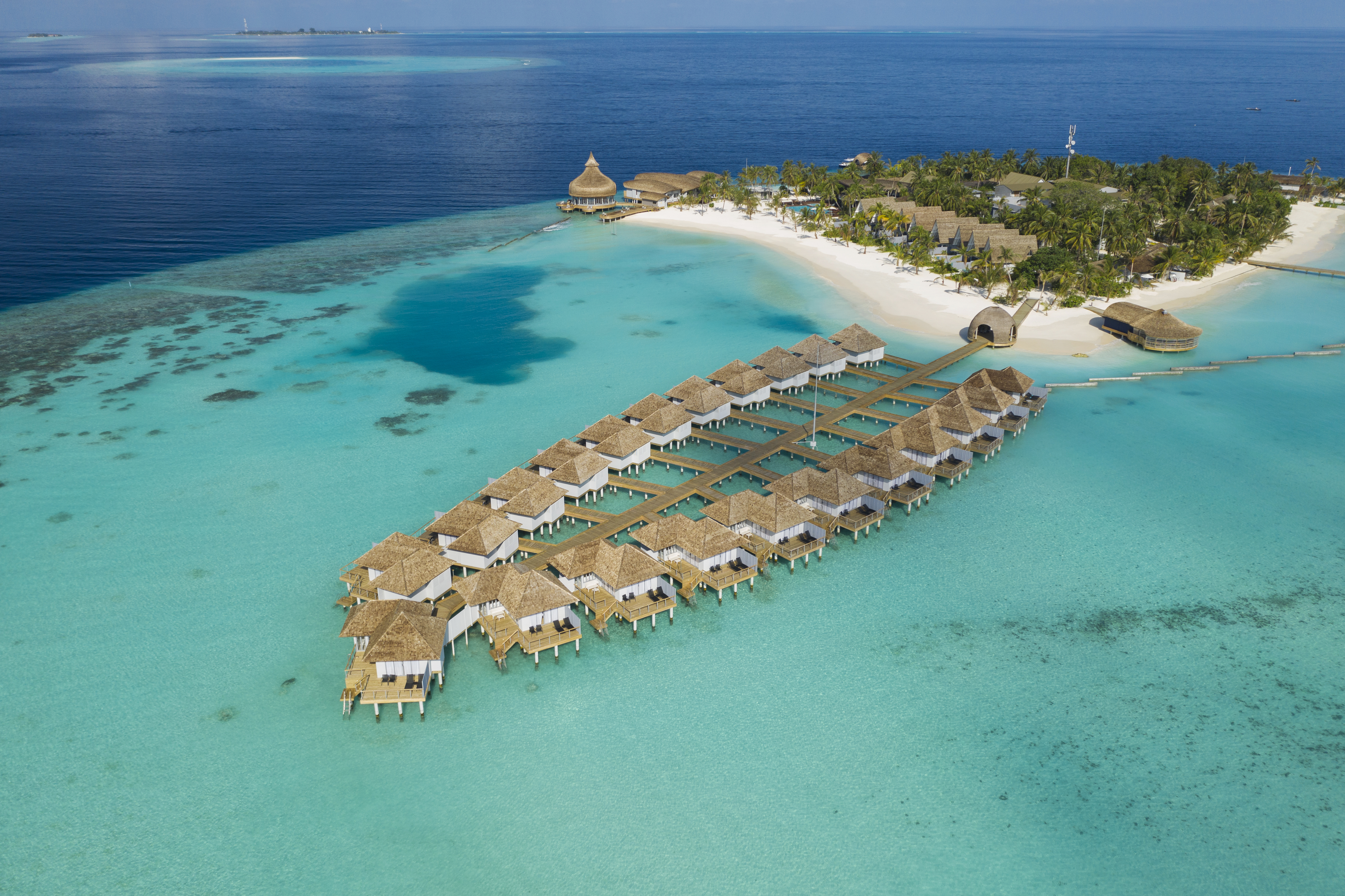 OUTRIGGER Maldives Maafushivaru Resort overwater villas